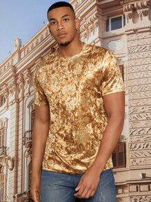 Manfinity AFTRDRK Men Floral Print Tee - Gold - View 1