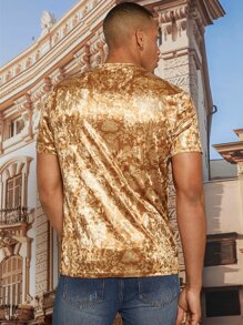 Manfinity AFTRDRK Men Floral Print Tee - Gold - View 2