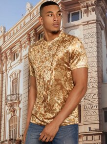 Manfinity AFTRDRK Men Floral Print Tee - Gold - View 5