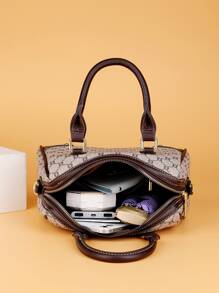 Fashion Commuter Style 3pcs Handbag Sets, Elegant Women's Shoulder Bag For Office & Everyday Use - Multicolor - View 5