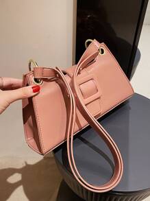 金屬氣眼方包 - 粉色 - 查看 3