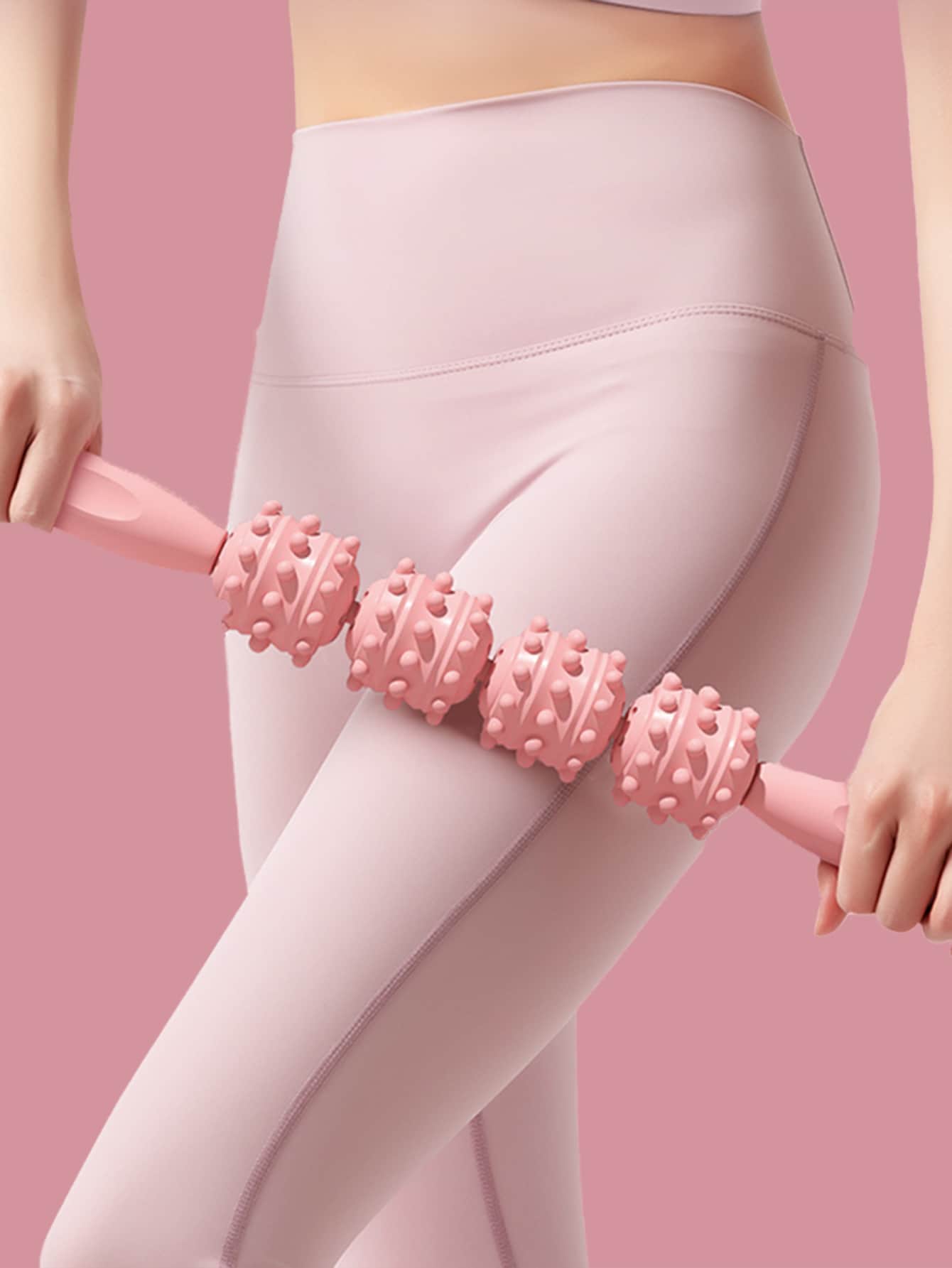 1pc Plain Yoga Massager - Pink - View 1
