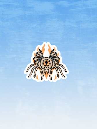 GPPDSGN Bat Wing Detail Spider Design Sticker