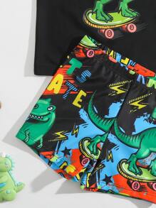 小男童恐龍印花沙灘泳裝