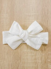 Baby Ruffle Trim Cut Out Back Romper With Accessory Headband - White - View 3