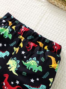 Baby Boy Dinosaur Print Bodysuit & Shorts - Multicolor - View 6