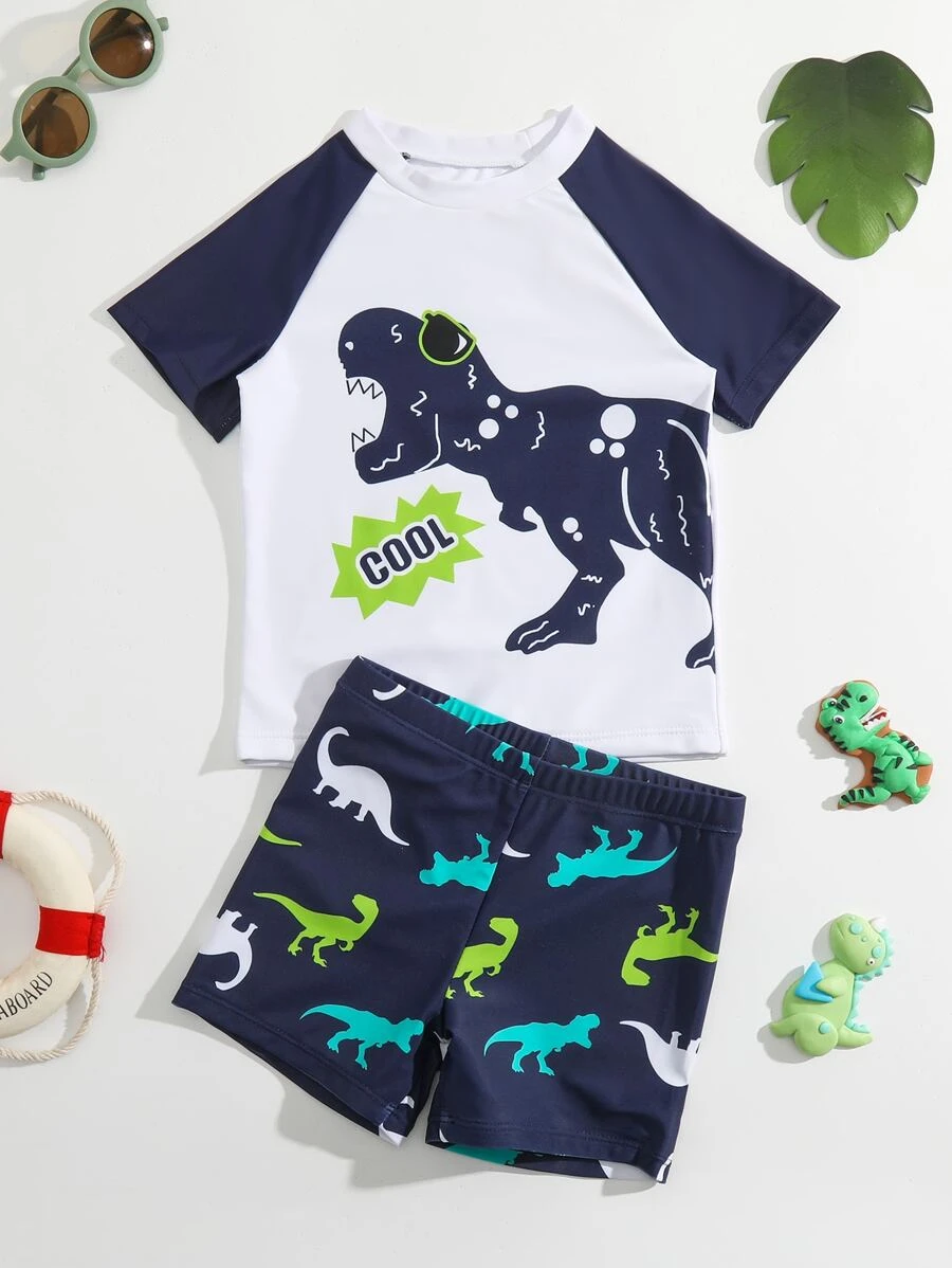 小男童恐龍印花沙灘泳裝