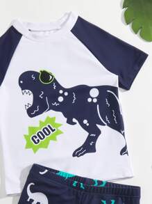 小男童恐龍印花沙灘泳裝