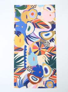 Manta de playa con estampado tropical - Multicolor - Ver 2