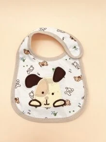1入組嬰兒狗狗刺繡圍兜 - 彩色 - 查看 1