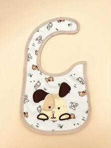 1入組嬰兒狗狗刺繡圍兜 - 彩色 - 查看 4