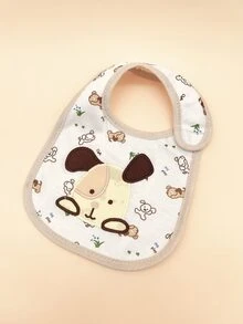 1入組嬰兒狗狗刺繡圍兜 - 彩色 - 查看 3