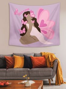 Anabelita Tapiz con estampado de mariposa & de figura - Multicolor - Ver 5