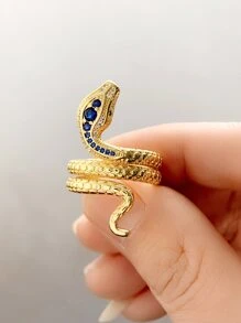 1 chiếc nhẫn rắn Cubic Zirconia thời trang dành cho phụ nữ làm quà tặng ngày lễ tình nhân, trang sức dự tiệc, mẹ, mẹ, ngày của mẹ, quà tặng - Vàng - Xem 7