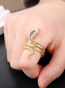 1 chiếc nhẫn rắn Cubic Zirconia thời trang dành cho phụ nữ làm quà tặng ngày lễ tình nhân, trang sức dự tiệc, mẹ, mẹ, ngày của mẹ, quà tặng - Vàng - Xem 8