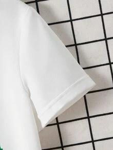 Toddler Girls Clover And Letter Graphic Tee - White - View 3