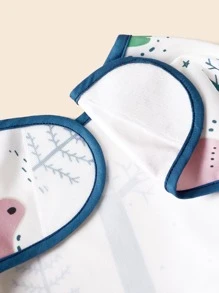 1入組嬰兒熊貓圖案圍兜 - 彩色 - 查看 3