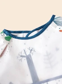 1入組嬰兒熊貓圖案圍兜 - 彩色 - 查看 4