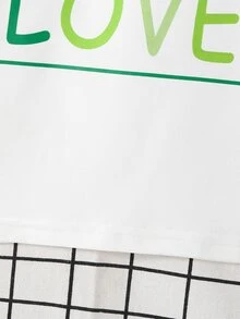 Toddler Girls Clover And Letter Graphic Tee - White - View 4