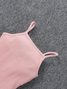 SHEIN Young Girl , Concise And Sweet Pink Floral Print Regular Sleeve Round Neck Top With Matching Shorts Set For Summer - Pink - View 8