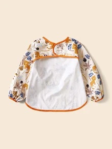 1入組嬰兒豹紋圖案圍兜