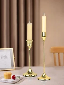 2pcs/3pcs/6pcs Electroplated Polished Metal Iron Candle Holder, Simple And Modern Light Luxury Hollow Wedding Party, Candlelight Dinner, Family Living Room, Candle Holder Decoration, Graduation Gift, Women's Gift, Winter Gift, Close Friend Gift - View 12