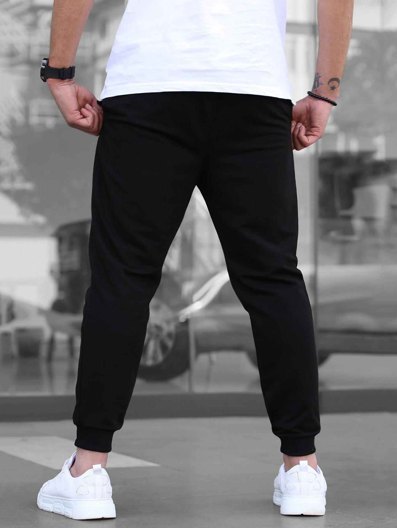 Manfinity Homme Men Patched Detail Drawstring Waist Sweatpants | SHEIN USA