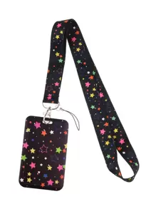 1pc Star Print Lanyard - Multicolor - View 1