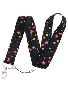 1pc Star Print Lanyard - Multicolor - View 4