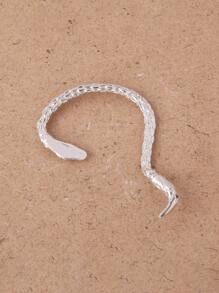 1pc Snake Decor Ear Wrap - Silver - View 2