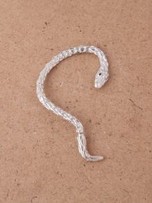 1pc Snake Decor Ear Wrap - Silver - View 4