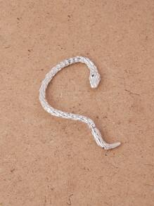 1pc Snake Decor Ear Wrap - Silver - View 6