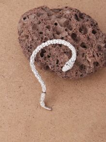 1pc Snake Decor Ear Wrap - Silver - View 7