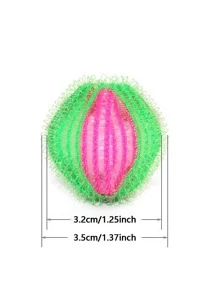 4pcs Random Color Anti-tangle Polyamide Laundry Ball,Creative Colorblock Reusable Laundry Dryer Ball - Multicolor - View 7
