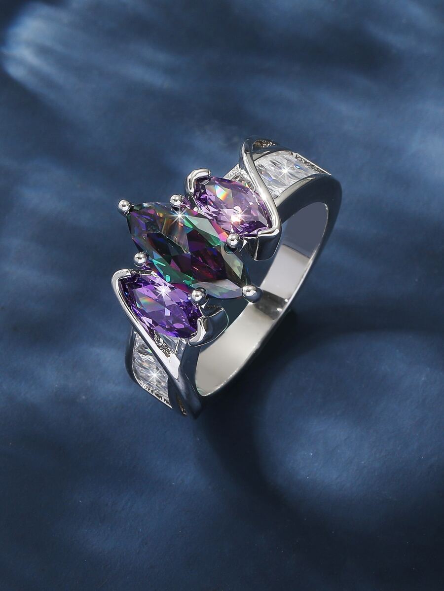 Nhẫn Trang Trí Đá Cubic Zirconia - Nhiều màu - Xem 1