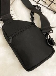 Riñonera minimalista con diseño de cadena - Negro - Ver 3