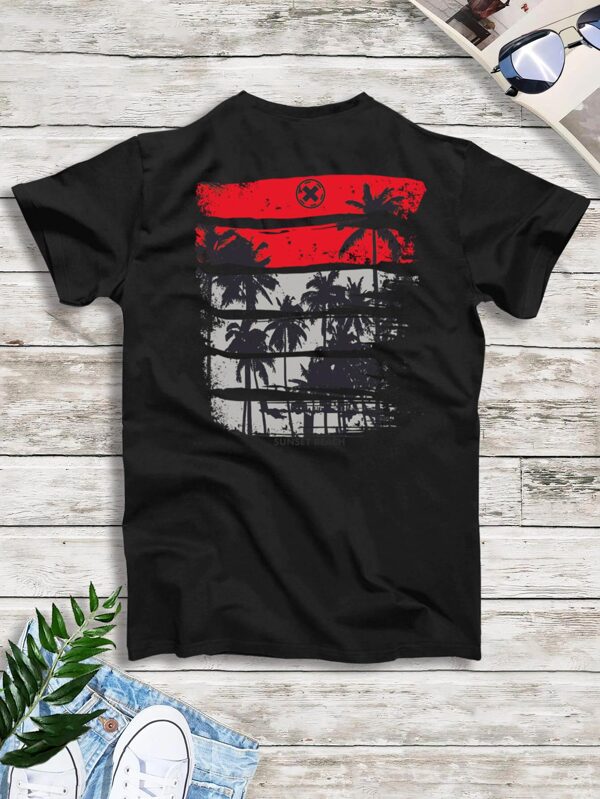 Manfinity RSRT Camiseta estampada tropical para hombre