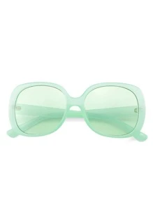 Gafas de sol de marco cuadrado - Verde - Ver 3