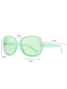 Gafas de sol de marco cuadrado - Verde - Ver 4
