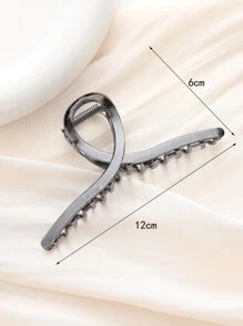 優雅1入組大號金屬髮夾-4.72英寸（約12cm）金色髮夾夾，女士和細髮專用，喜歡擠厚髮也不易掉，堅定造型，時尚女士髮飾 - 黑色 - 查看 3