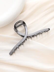 優雅1入組大號金屬髮夾-4.72英寸（約12cm）金色髮夾夾，女士和細髮專用，喜歡擠厚髮也不易掉，堅定造型，時尚女士髮飾 - 黑色 - 查看 6