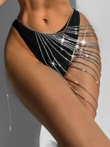 2 piezas Bottom de bikini ribete con fleco - Negro - Ver 1