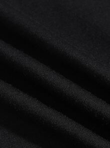 Manfinity Homme Men Lace Up Front Tee - Black - View 4