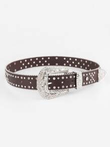 Thắt lưng trang trí rhinestone - Cà phê nâu - Xem 1
