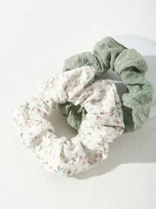 2 chiếc dây buộc tóc hoa nhí, phù hợp cho sử dụng hàng ngày và trang phục đi nghỉ xuân/hè. Dây buộc tóc, phụ kiện tóc làm đẹp tại nhà. - Nhiều màu - Xem 2