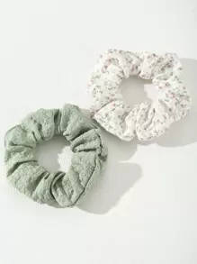 2 chiếc dây buộc tóc hoa nhí, phù hợp cho sử dụng hàng ngày và trang phục đi nghỉ xuân/hè. Dây buộc tóc, phụ kiện tóc làm đẹp tại nhà. - Nhiều màu - Xem 4