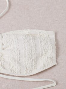 Swim Mod Summer Beach Textured Bikini Set Criss Cross Neck Bra & Tie Side Bottom 2 Piece Bathing Suit - Beige - View 7