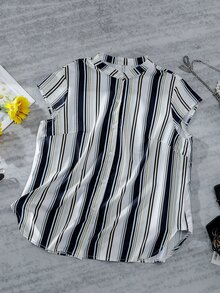 Mulvari Camisa de rayas verticales - Multicolor - Ver 6