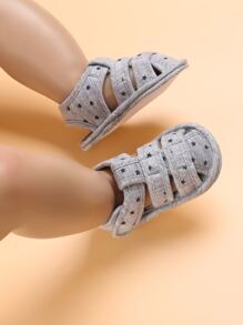 Baby Cut Out Ankle Strap Sandals - Grey - View 3