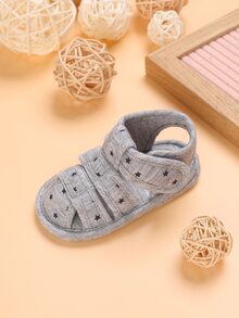 Baby Cut Out Ankle Strap Sandals - Grey - View 4